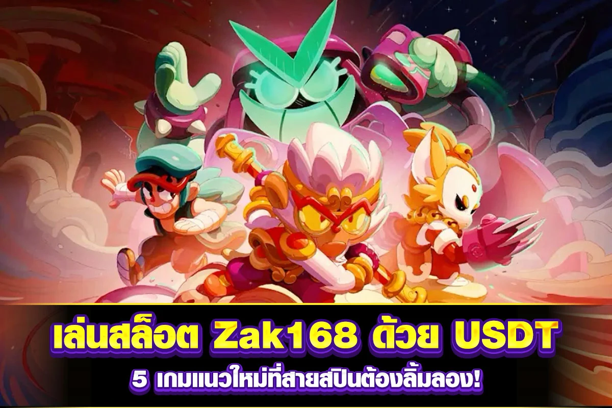 02-เล่นสล็อต Zak168 ด้วย USDT 5 เกมแนวใหม่ที่สายสปินต้องลิ้มลอง!